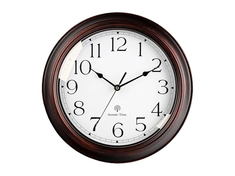 Atomic Vintage Classic Bronze Wall Clock 10 Inch Silent Non Ticking image number 0
