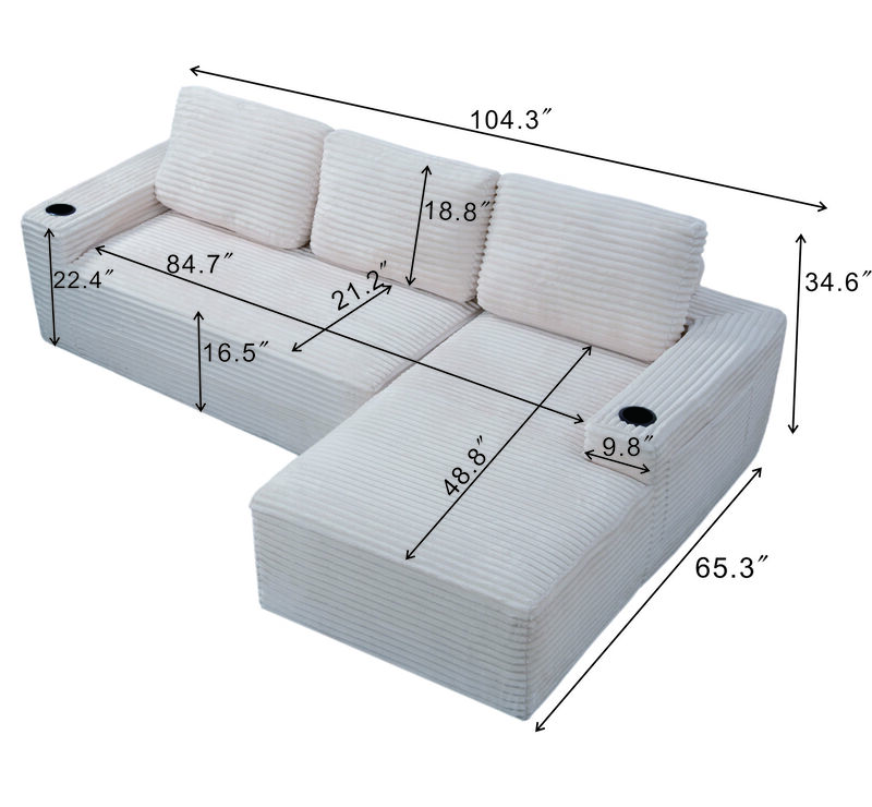 Soscik 104" Cloud Sectional image number 3