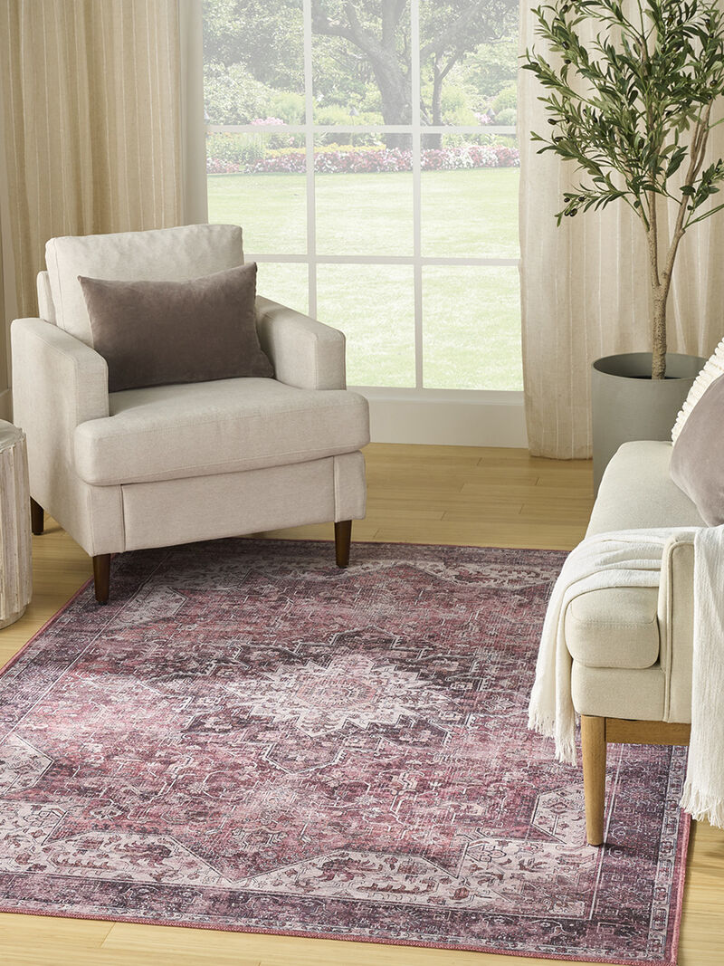 Nourison Washables NWB15 Red 6' x 9' Rug