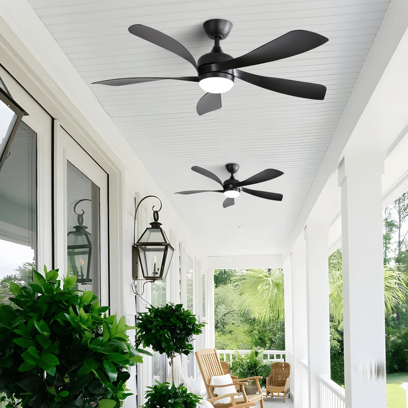 52 Inch Modern Ceiling Fan With 3 Color Dimmable 5 ABS Blades Remote Control With Led Light image number 8
