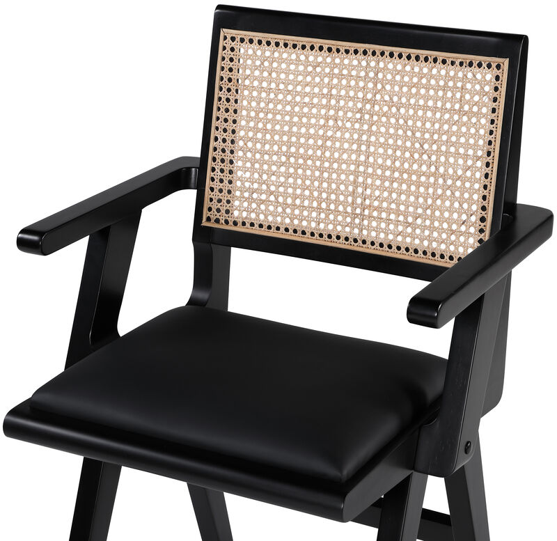 Meridian Furniture Abby Black Vegan Leather Dining Arm Chair, Set of 2 image number 6