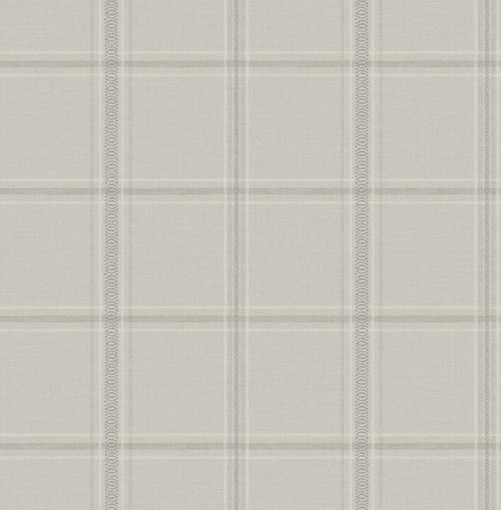 Auberge Taupe Plaid Wallpaper (Set of 2)