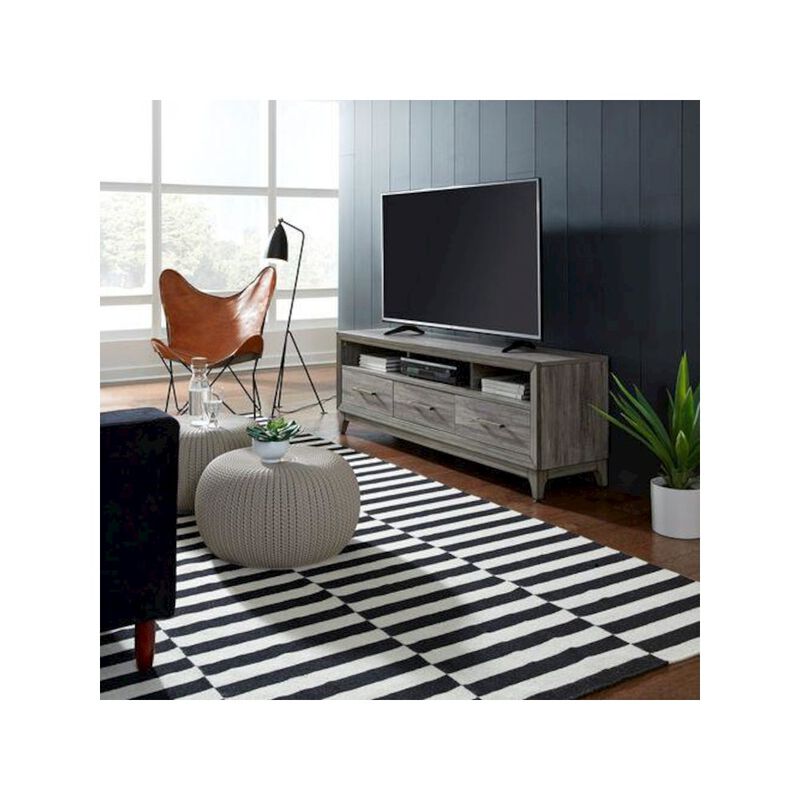 Liberty Furniture Mercury 62 Inch TV Console in Driftwood Gray image number 5