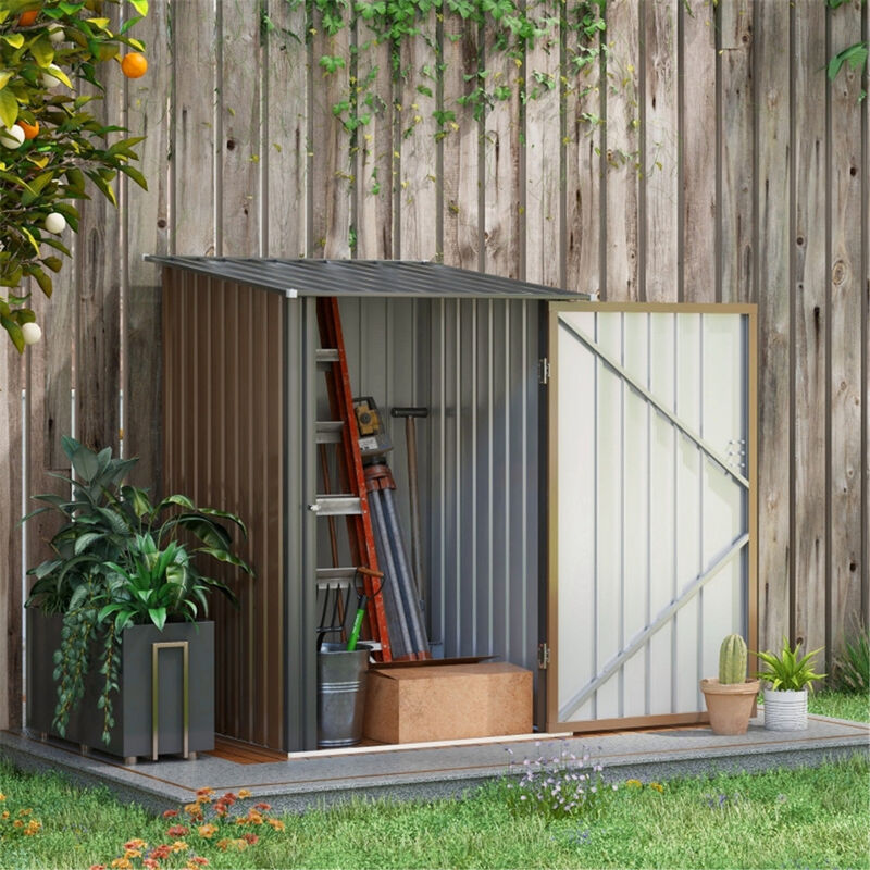 Galvanized Steel Garden Storage Shed for Tools and Outdoor Equipment
