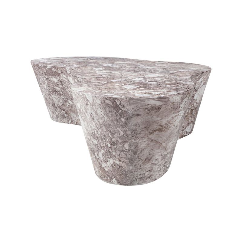 Meridian Furniture Monza Brown Marble Finish Concrete Coffee Table