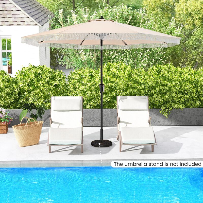 Mondawe 9 FT Patio Umbrella with Sun-Protective Canopy for Patio Garden Pool