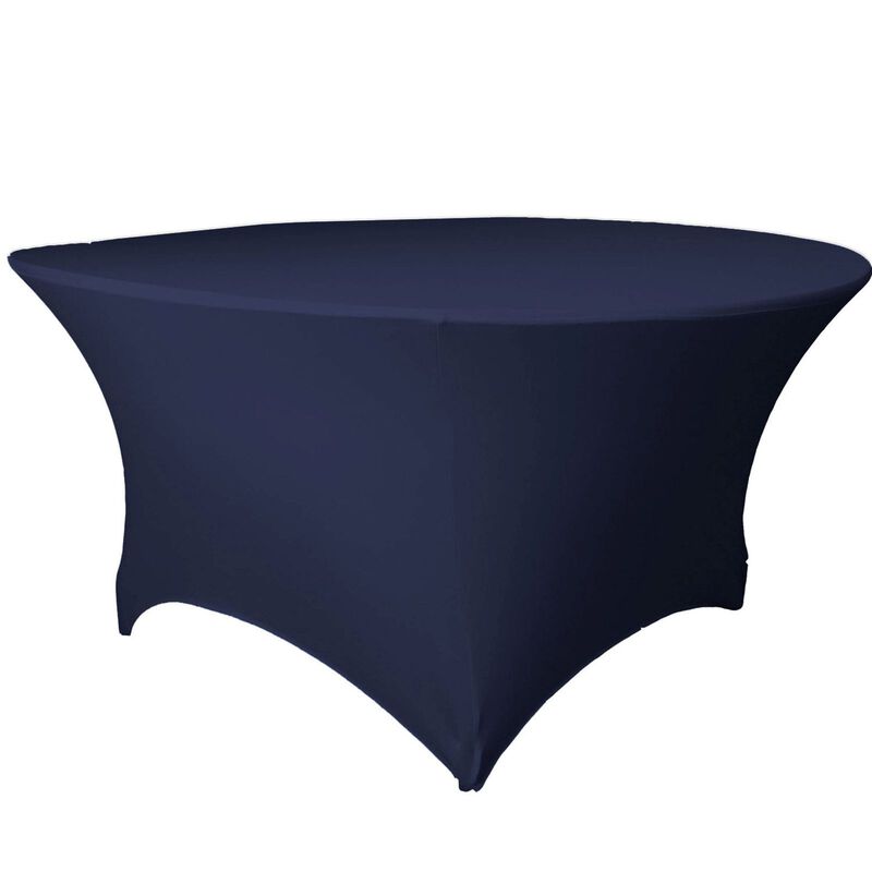 Round Spandex Tablecloth Stretch Fit Cover for Dining Tables and Events image number 0