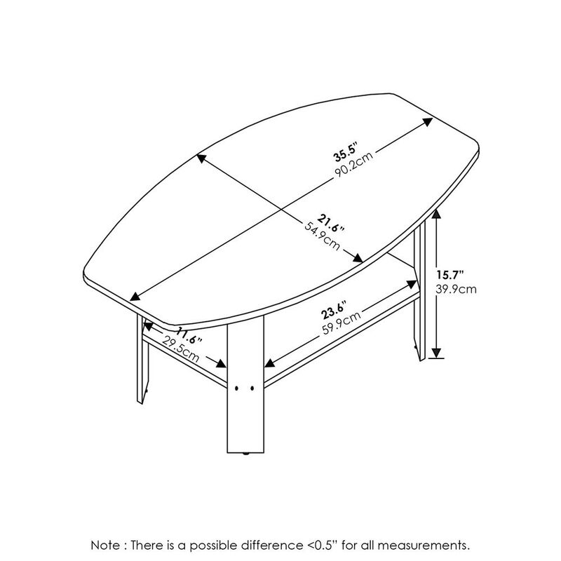 Furinno Simple Design Coffee Table, White