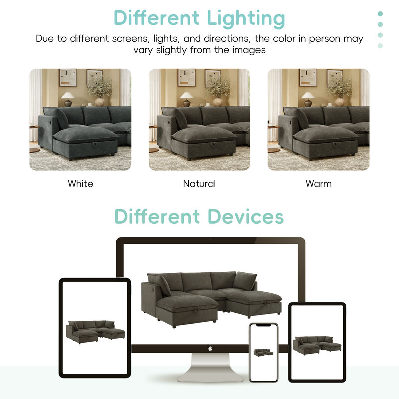 98" Modular Sectional Sofa image number 6