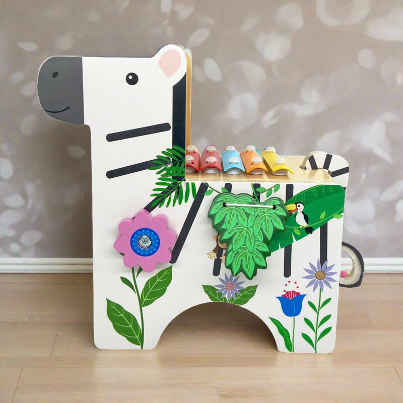 Teamson Kids Zebra Learn & Play Activity Center with Xylophone image number 6