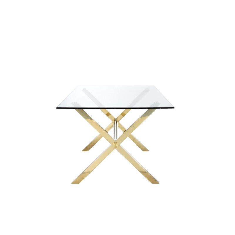 Pangea Home Gold Beverly Dining Table
