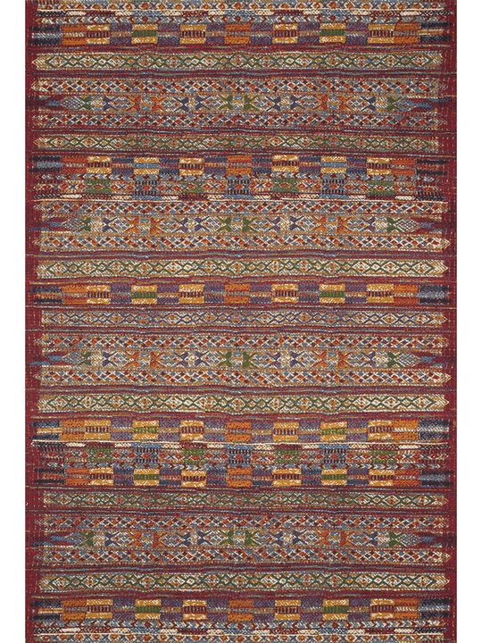 Mika MIK09 Red/Multi 3'11" x 5'11" Rug
