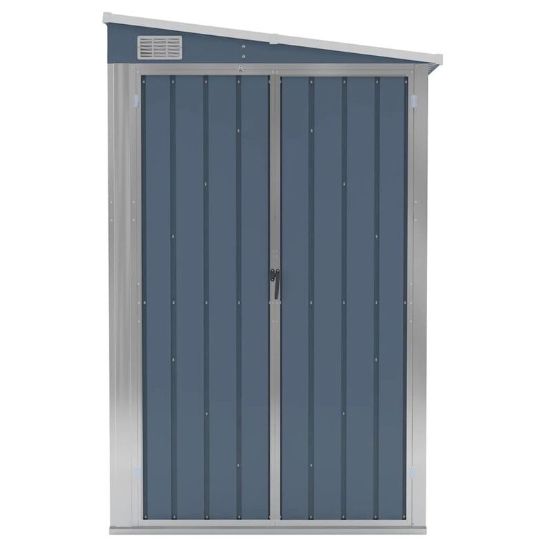 Garden Shed Grey Galvanized Steel Large Garden Shed Rectangular