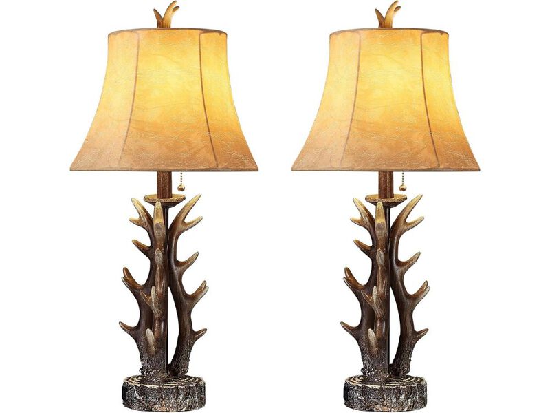 Tiffany Table Lamp Antique Stained Glass Bedside Desk Reading Living Room image number 0