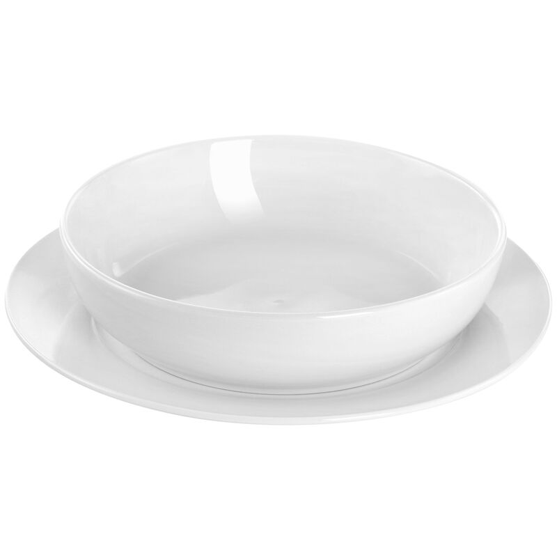 Gibson Home Nobella 14 Piece Fine Ceramic Dinnerware Set in White