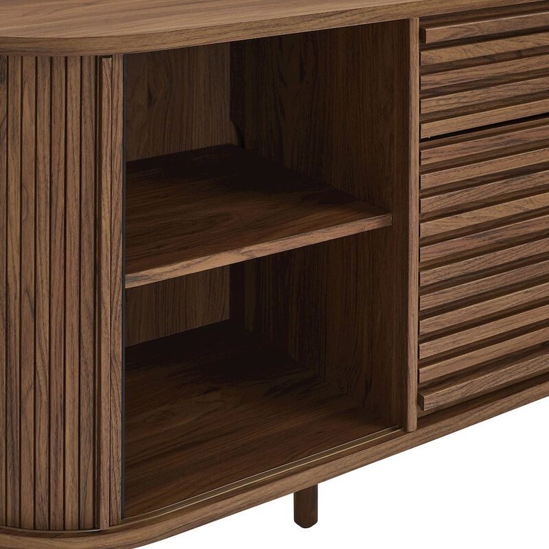 Harlan 67" Fluted Oval Sideboard Cabinet image number 7