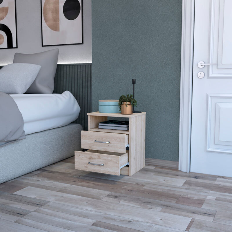 Nightstand Olienza, Bedroom, Light Gray