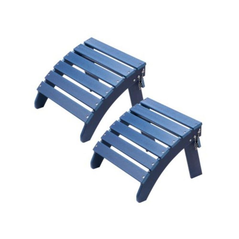 Adirondack Ottoman Set of 2, HDPE Folding Outdoor Foot Rests, Weather-Resistant image number 0