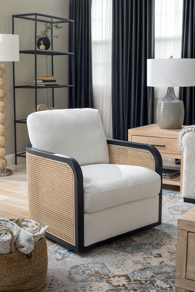 Malibu Cane Swivel Chair