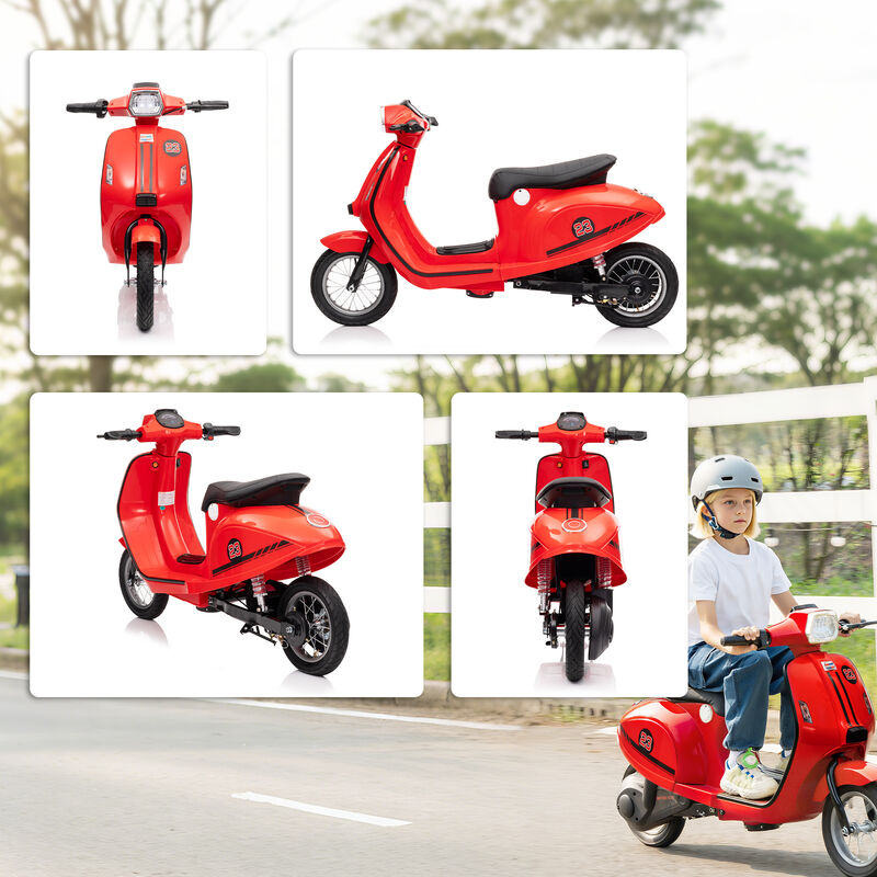 BreeBe 24V Kids Motorcycle with 3-Speed, Electric Motorcycle with Rear Suspension and LED Lights image number 7