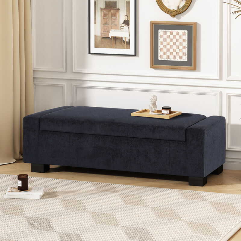 Merax Ottoman Bench Textured Fabric Rectangular Design