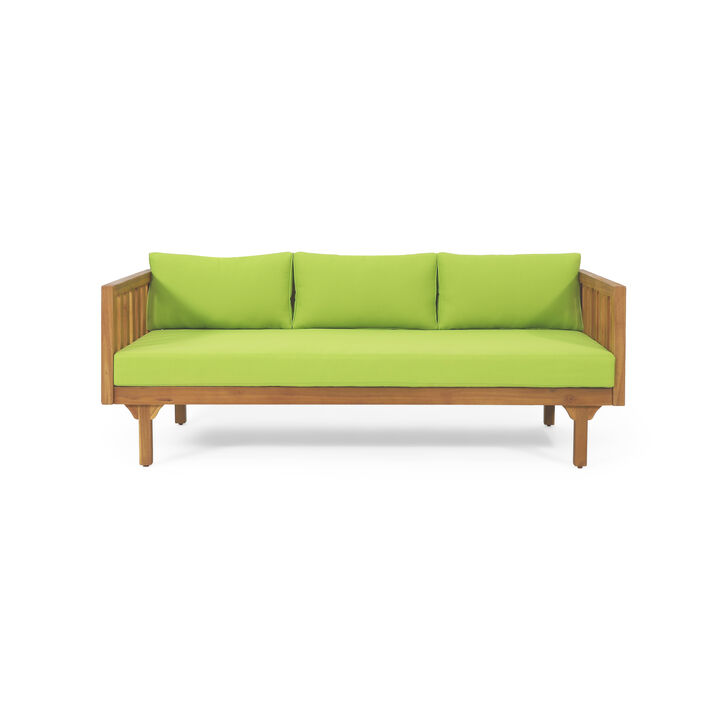 Merax Outdoor Wood Frame 3 Seats Sofa