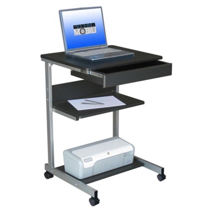 Techni Mobili  Rolling Laptop Desk with Storage