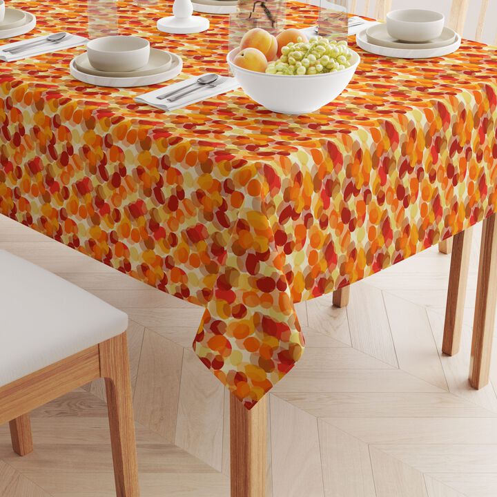 Fabric Textile Products, Inc. Square Tablecloth, 100% Cotton, Autumn Abstract Leaves