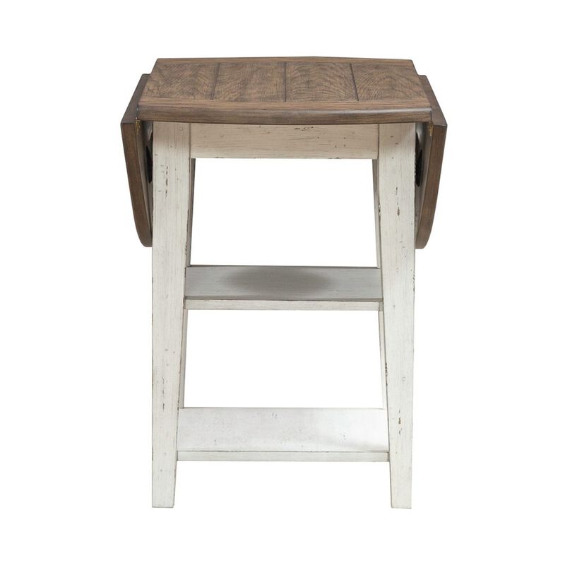 Liberty Furniture Al Fresco Drop Leaf Table for Dining Room - Graphite & Whitestone image number 6