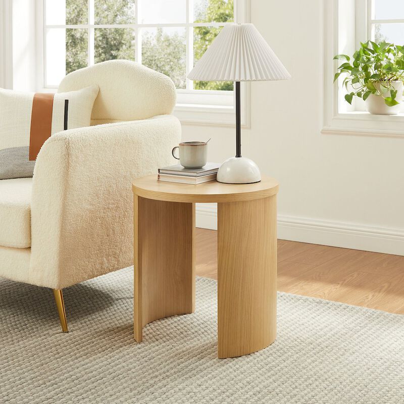 Aspect Round Wood End Table image number 7
