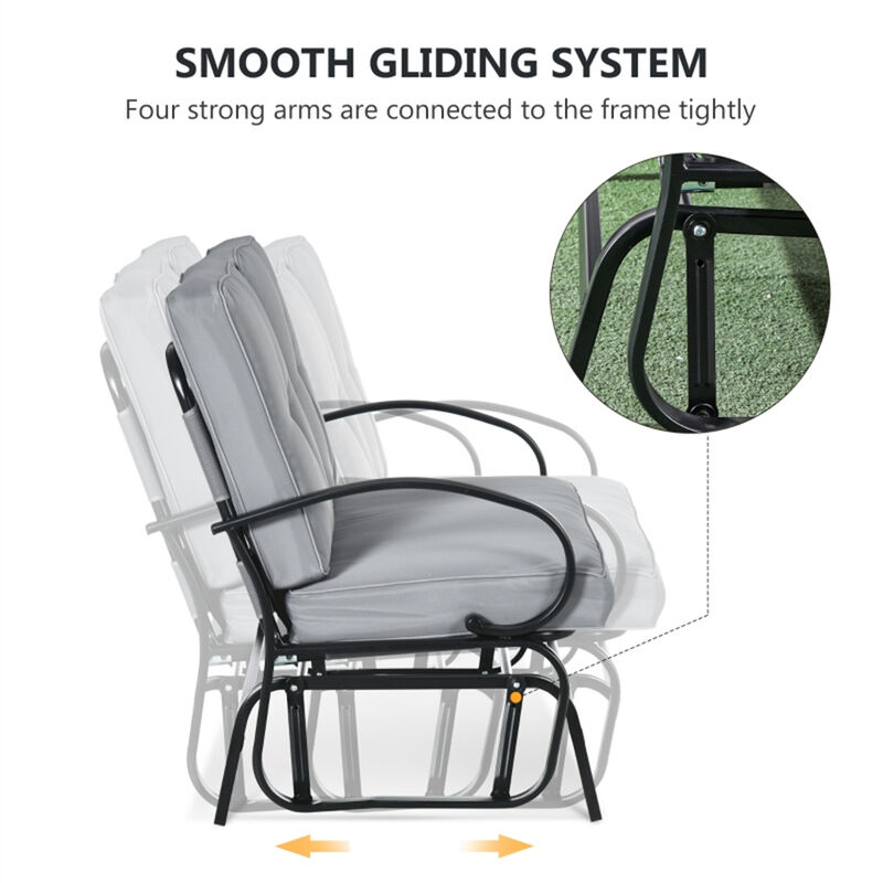 Elegant Outdoor Patio Outdoor Glider Bench For Backyard Seating image number 4
