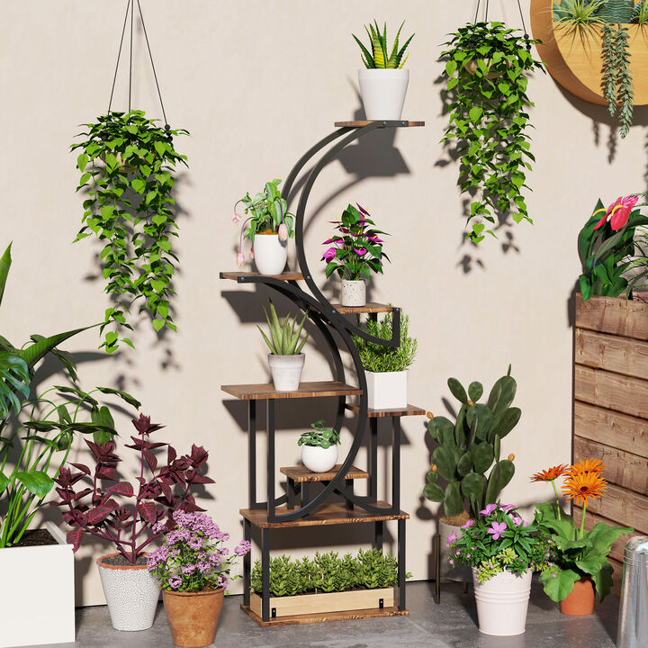 Hivvago 62 Inch Tall Plant Stand for Multiple Plants