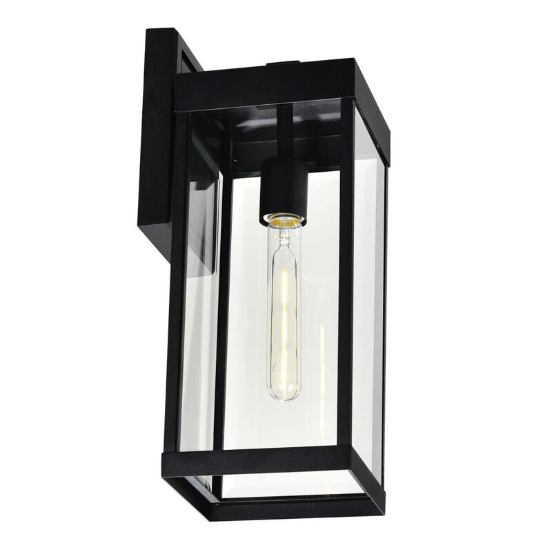 Windsor 1 Light Black Outdoor Wall Light
