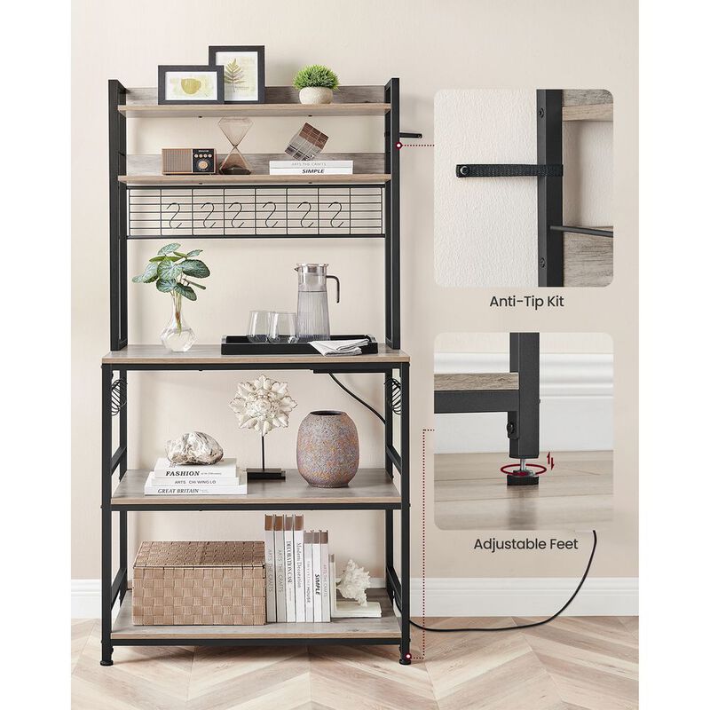 Bakers Rack with Power Outlet