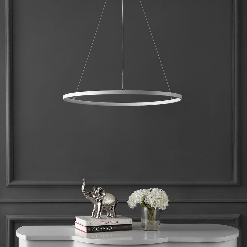 Brice Modern Contemporary Metal Round Dimmable Integrated LED Pendant