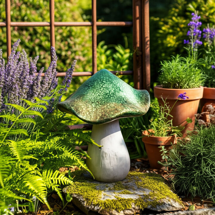Mushroom Garden Statue