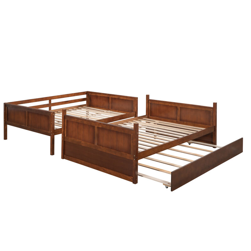 Full Over Full Bunk Bed With Twin Size Trundle