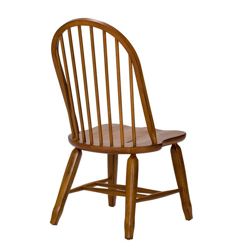 Liberty Furniture Treasures Bow Back Side Chair - Oak-Set of 2 in Rustic Oak image number 7