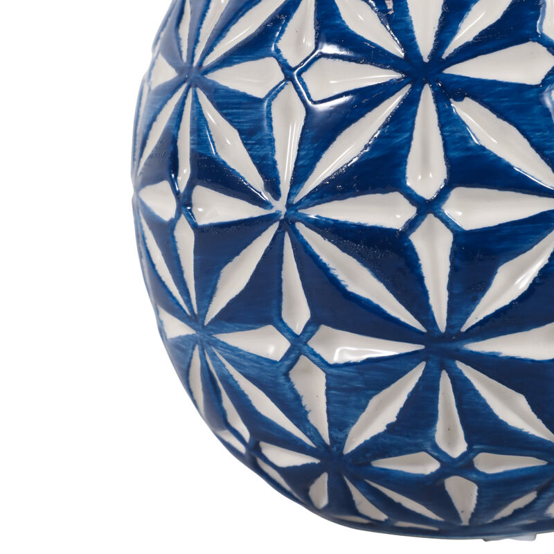Cer, 6"h Daisy Vase, Blue image number 5