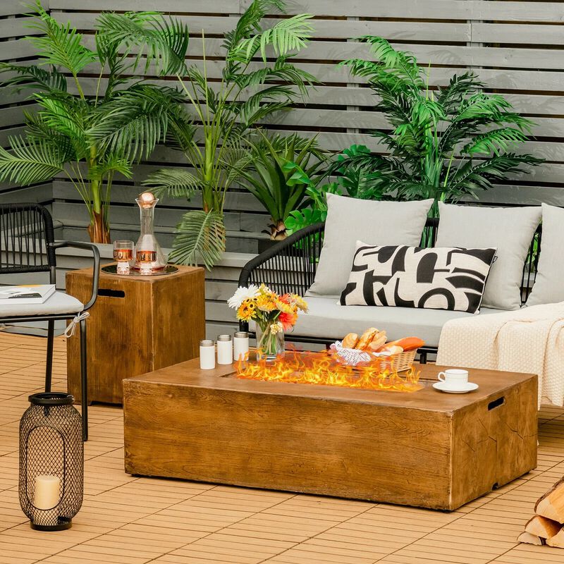 Mondawe 48" Fire Pit Set - 50K BTU with Tank Holder & Cover