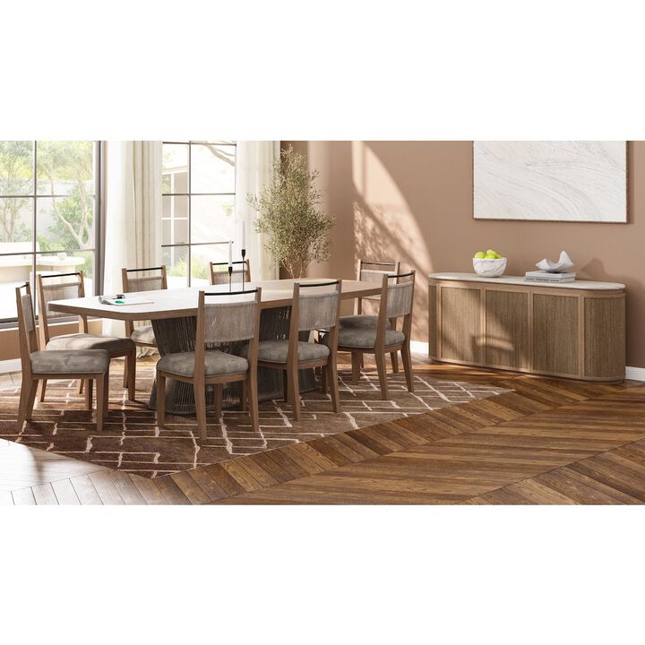 I Home Furnishings Elements Rope Back Chair - In Toffee Finish