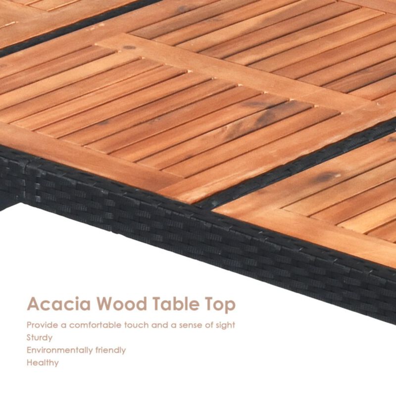 Hivvago 7 Pieces Patio Rattan Wicker Dining Furniture Set