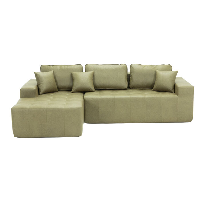 Lubcle Faux Leather Compression Sofa