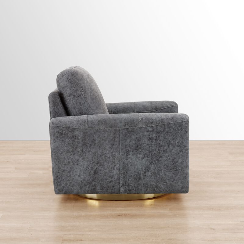 Hayward Swivel Leather Chair