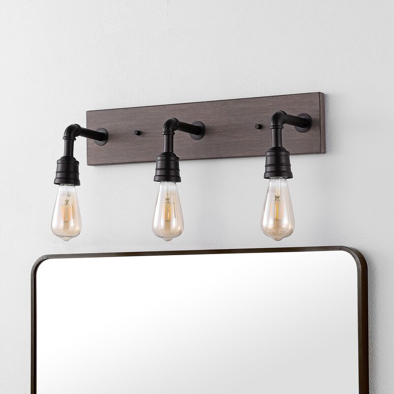 Corbett 3-Light Rustic Farmhouse Iron LED Vanity