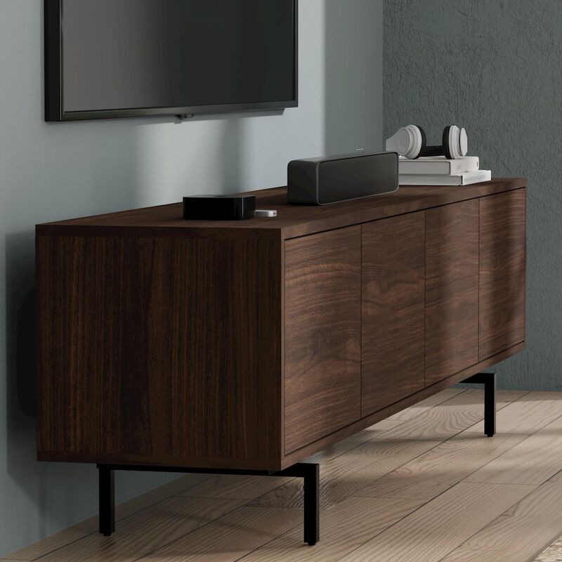 Comfort Pointe Graysen Walnut Laminate 4 Door TV Console