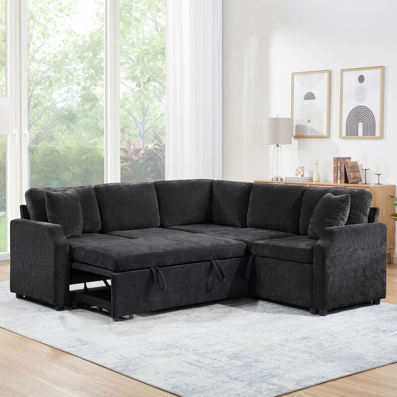 Merax Sectional Sofa Bed L-shaped Sectional