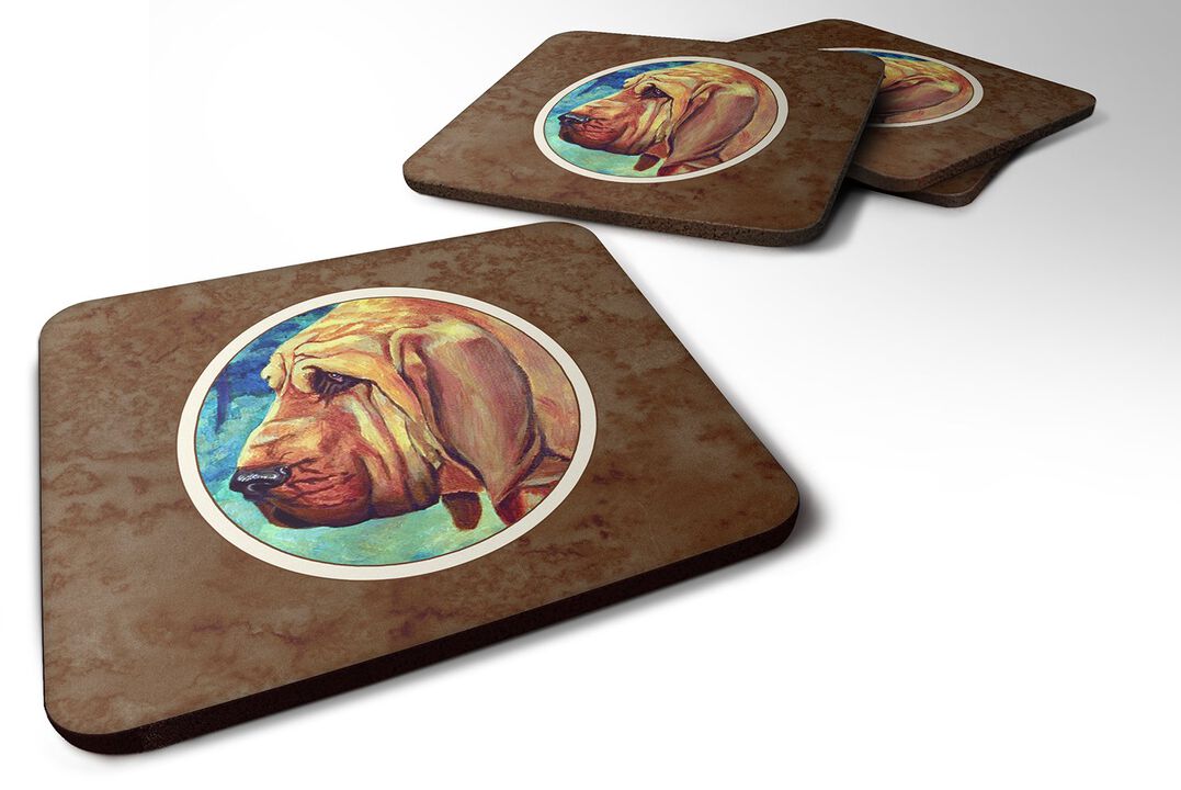 Caroline's Treasures 7013FC Bloodhound Foam Coasters (Set of 4), 3.5, Multicolor