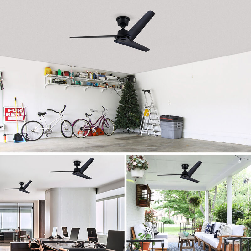 ELEMENT ACE 52 Inch 3 Blade Reversible DC Motor Ceiling Fan with Multi-Function Remote Control Suitable for Indoor Outdoor Use in Bedroom Living Room Patio image number 9