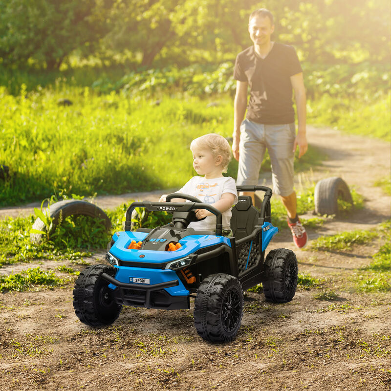 BreeBe 12V Ride On Truck, Battery Powered Electric Car for Kids w/ Remote Control, 4-Wheel Suspension & LED Lights image number 1